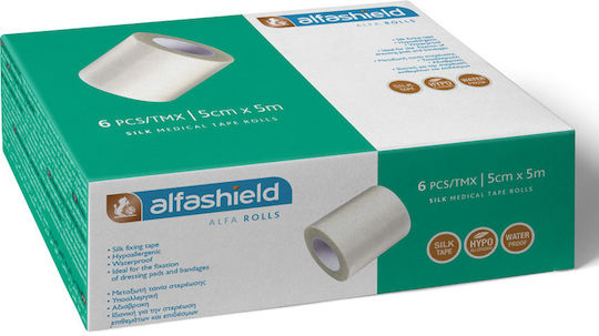 Karabinis Medical Alfashield Alfa Rolls Silk Bandage Tape 5cm x 5m