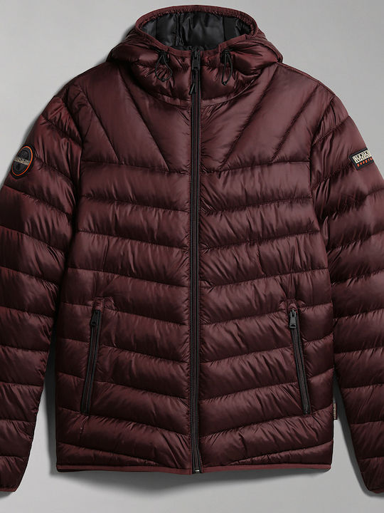 Winter Jacket Puffer Burgundy Fudge