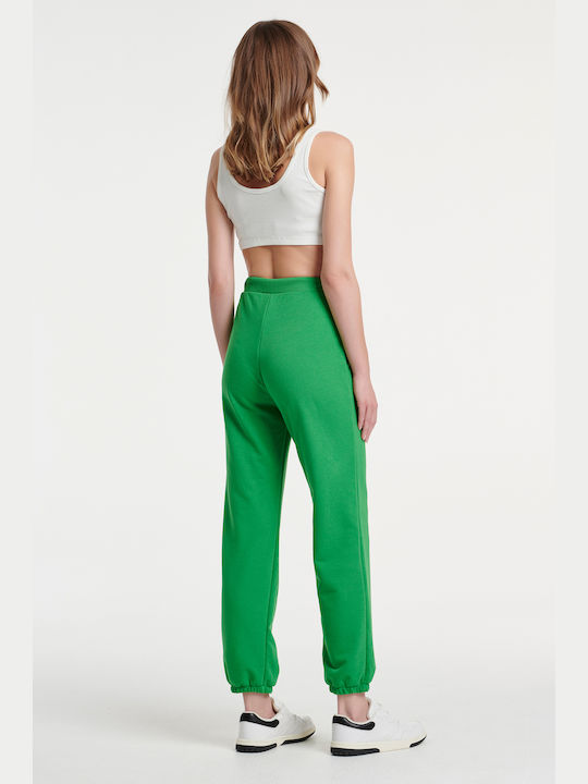 SugarFree Pantaloni de trening pentru femei cu cauciuc Verde