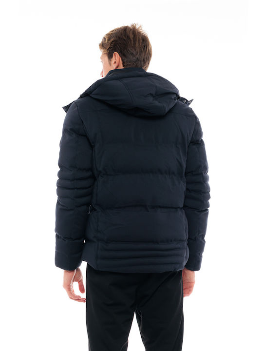 Biston Men's Winter Puffer Jacket Navy Blue