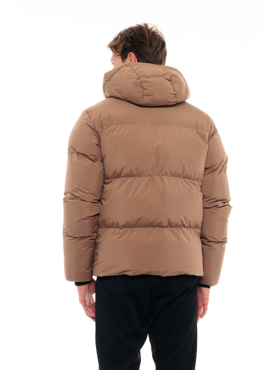 Biston Men's Winter Puffer Jacket Camel