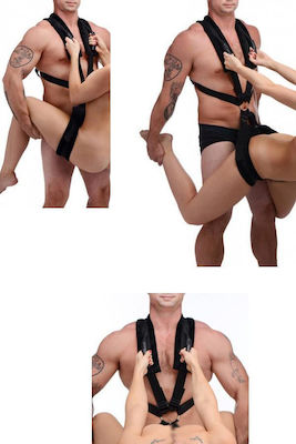 Weich gefüttertes Body-to-Body Swing Sex Support System Black Black