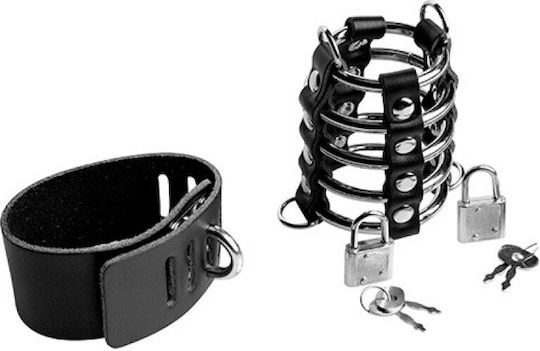 Strict Leather Gates Of Hell Penis Cage Chastity Device in Black Color