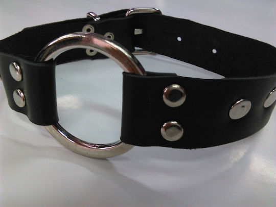 Kinksters Gag BDSM Soft Leather Gag with a 4cm Thong in Black Color