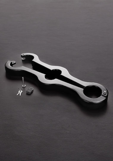Triune Genitals To Arms Pillory Accesoriu BDSM în Culoare Gri