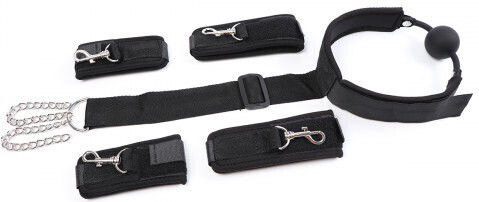 Naughty Toys Set Für Manschetten & Halsband-Fixierungssets Schwarz