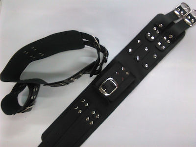 BDSM Leather Bondage Set with Belt & Leg Straps