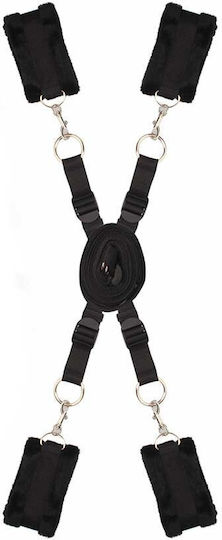 Dream Toys Blaze Bed Restraint Set Set pentru Legare la Pat în Culoare Negru
