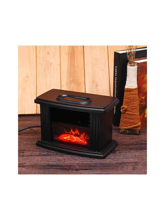 TS2613 Επιτοίχιο Ηλεκτρικό Τζάκι 1000W 22x15cm Μαύρο
