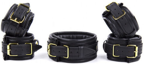 Naughty Toys Neck & Limb Restraint Set in Black Color