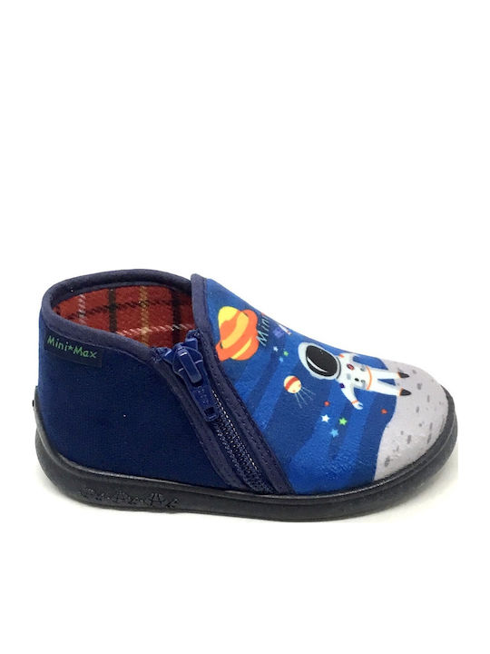 Kinderhausschuhe Stiefel Blau