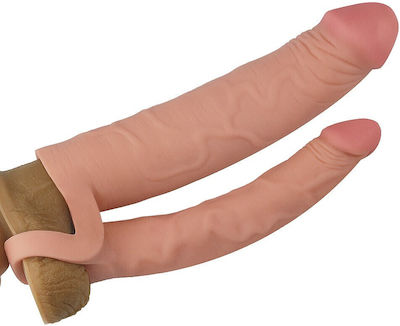 Lovetoy Double Pleasure X-Tender Extensie Penis Flesh 20cm LV314011