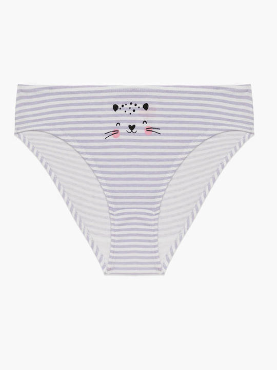 Minerva Cat Faces Kids' Set with Briefs Multicolored 3pcs
