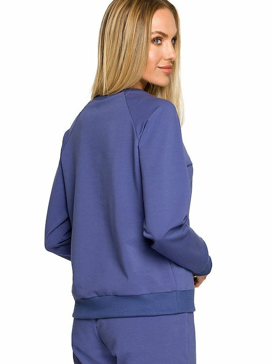 MOE Women's Sweatshirt Navy Blue