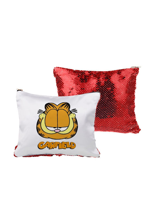 Garfield, Τσαντάκι νεσεσέρ με πούλιες (Sequin) Κόκκινο