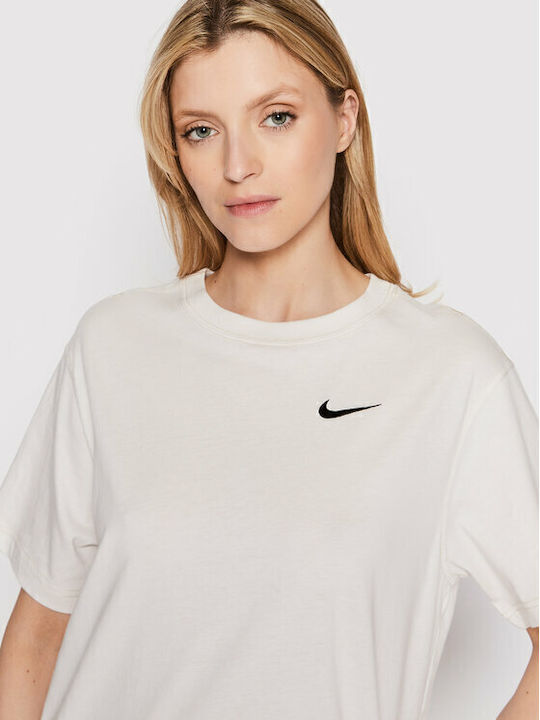 Sportswear Swoosh Rochii De Vară Pentru Femei Mini Sport Rochie Tricou Mâneca Scurtă Albă