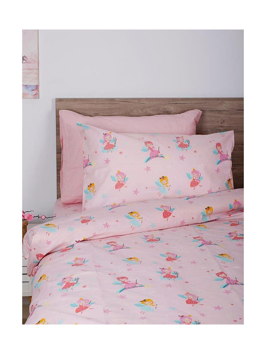 Sunshine Sheet Set Single Cotton Feelings 38 Pink 165x270cm 3pcs