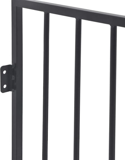 vidaXL Гориво за камини от метал с 5 панела 123x60x76см Черен