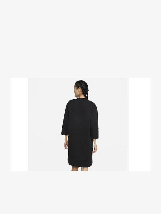 Nike Mini All Day Φόρεμα με Μανίκι 3/4 Μαύρο