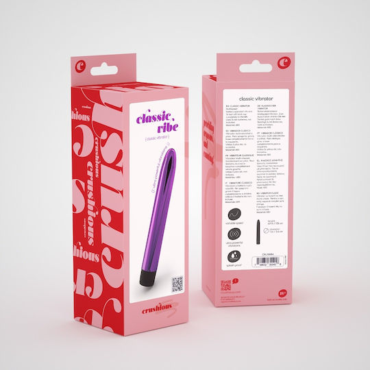 Crushious Classic Vibe Κλασικός Δονητής 17.5cm Purple
