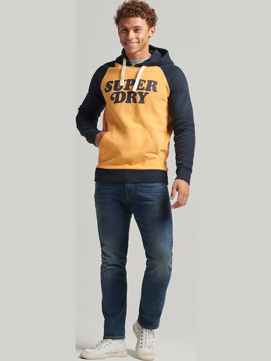 Superdry Vintage Cooper Classic Φούτερ Gold Marl με Κουκούλα