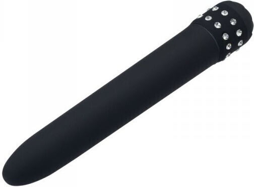 Toyz4lovers Classic Vibrator Shiny Diamond Vibrator 17.8cm Black
