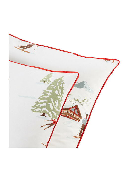 La Redoute Interieurs Παιδική Μαξιλαροθήκη "St Moritz" από 100% Βαμβάκι 50x70cm Λευκή