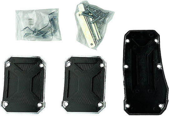 Auto Gs Set Pedale Antiderapant Autoturism Universal Argintiu 3buc