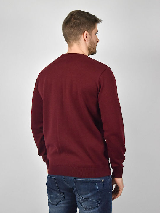 Side Effect Herren Langarm-Pullover Burgundisch