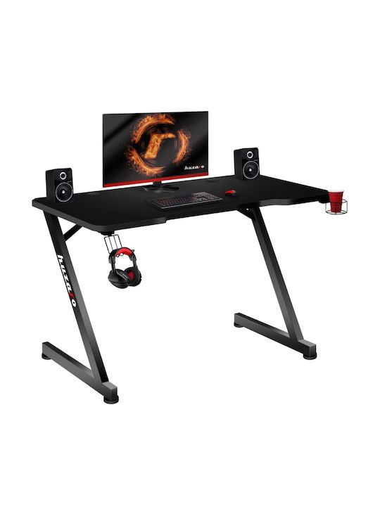 Gaming Office Hero 2.5 Wooden Black with Metal Legs 120x60x75cm
