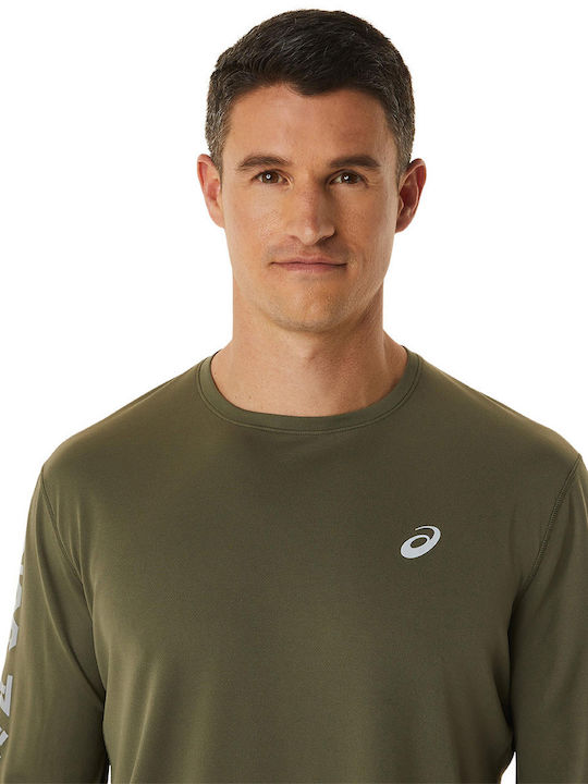 Long Sleeve Athletic Blouse Khaki