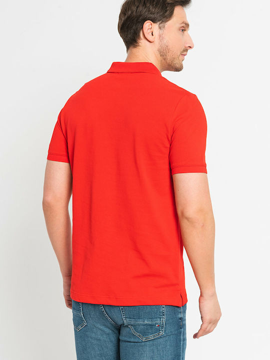 Calvin Klein Bluza pentru bărbați cu mâneci scurte Polo Roșu