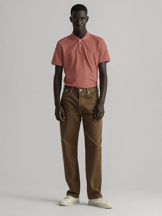 Polo Short Sleeve Blouse Coral