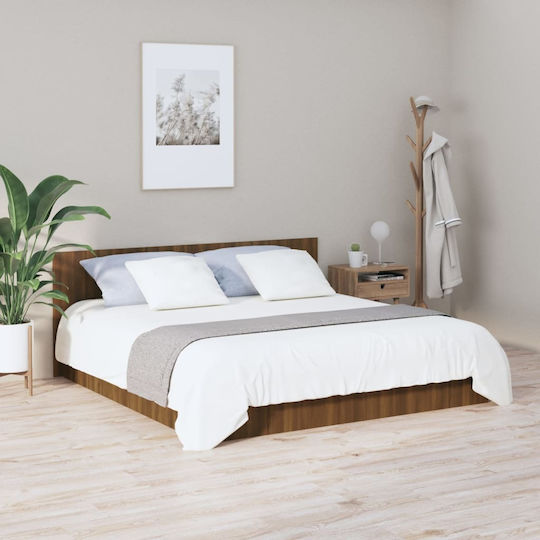 vidaXL Wooden Bed Headboard Brown Oak 200x80cm