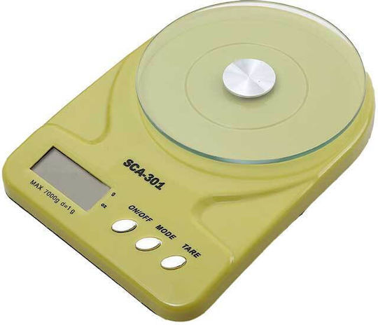 SCA-301 Ψηφιακή Ζυγαριά Κουζίνας έως 7kg Yellow