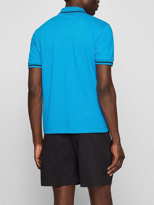 Hugo Boss Ανδρικό T-shirt Polo Μπλε