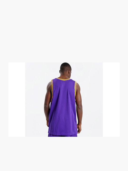 Nike NBA Los Angeles Lakers Herren Sportliches Kurzarmshirt Dri-Fit Field Purple / Amarillo