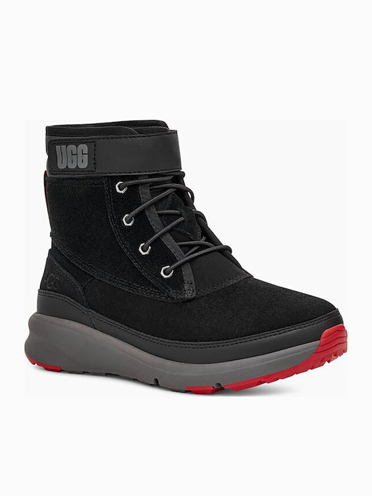 Arren K Weather Suede Kids Boots with Zipper Black
