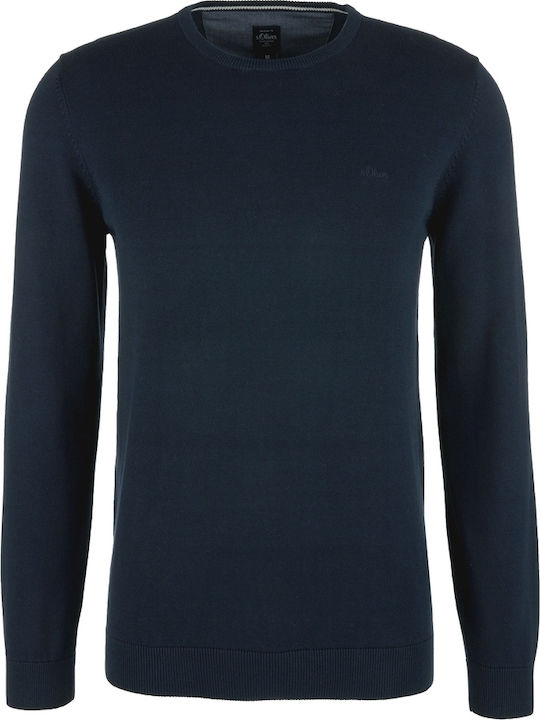 Red Label Long Sleeve Sweater Navy Blue