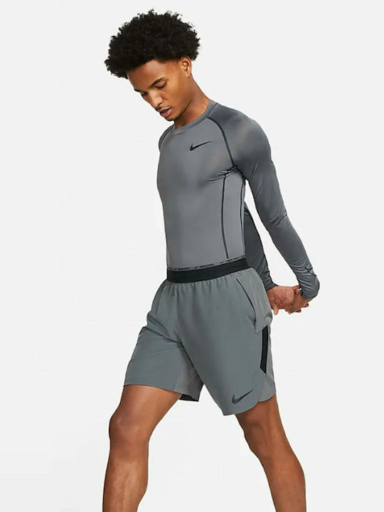 Dri-Fit Long Sleeve Athletic Blouse Gray