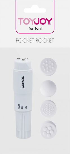 ToyJoy Pocket Rocket Mini Massager Mini Δονητής Μασάζ 10.5cm White