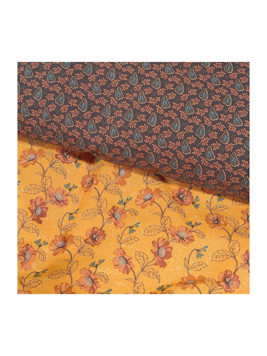 Das Home Quilt Single 160x240cm 9586 Bordeaux / Orange