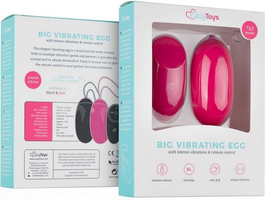 Easytoys Vibrating Egg Vibrator Ei mit Fernbedienung 8cm Pink