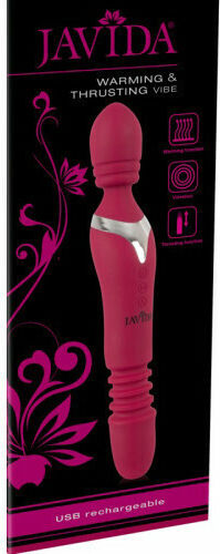 Javida Warming Thrusting Vibe Vibrator Massage 27cm Fuschia