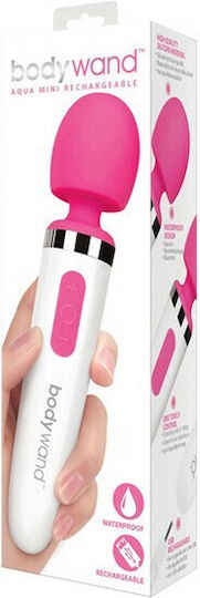 Bodywand Aqua Mini Rechargeable Silicone Wand Massager Vibrator Masaj cu Telecomandă 15.9cm Roz