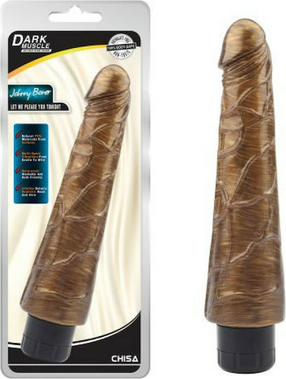 Chisa Novelties Dark Muscle Jonny Boner Realistic Vibrator 23cm Gold
