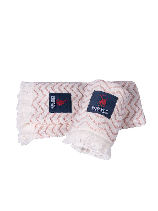 Greenwich Polo Club 2695 Towel made of 100% Cotton Nude - White 40x60cm 2pcs