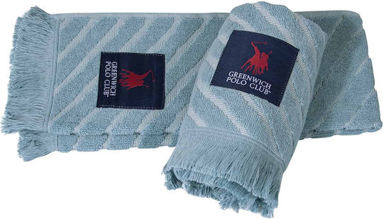Greenwich Polo Club Essential 2693 Towel from 100% Cotton Blue 40x60cm 2pcs Greenwich Polo Club Essential 2693 Towel from 100% Cotton Blue 40x60cm 2pcs