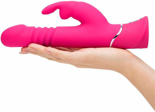 Happy Rabbit Thrusting Vibrator Δονητής Rabbit με Απομακρυσμένο Έλεγχο 22.8cm Pink