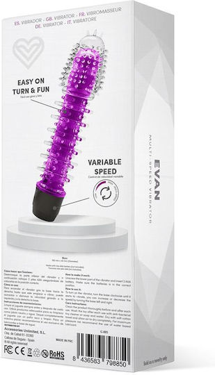 LateToBed Evan Κλασικός Δονητής 16.5cm Purple